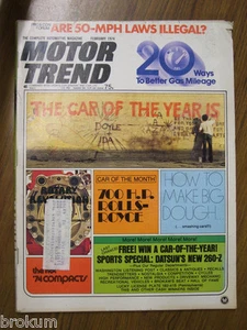 MOTOR TREND FEBRUARY 1974 700 H.P. ROLLS-ROYCE - Imagen 1 de 3