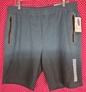 NWT Old Navy Active Mens Teal/Blk Dynamic Fleece Zip-Pocket Pull-On Shorts XL - Picture 1 of 4