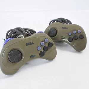 Sega Saturn GREY Pair of Controller HSS-0101 Control pad Official Tested 1457 - Picture 1 of 4