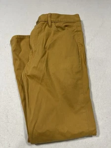 Banana Republic Chino Jeans Mens 34x30 Yellow Slim Fit Stretch Casual 5 Pocket - Picture 1 of 7