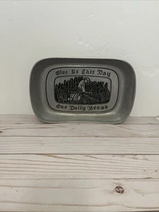 Wilton Armetale "Give Us This Day Our Daily Bread " Bread / Trinket Tray - Picture 1 of 13