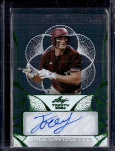 2024 Leaf Trinity #CA-JL1 Jace Laviolette Auto Clear Green /25 (50K) - Picture 1 of 2