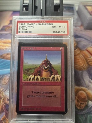 Burrowing MTG Magic the Gathering Alpha PSA 8 Vintage Old School Collectible - Image 1 of 2