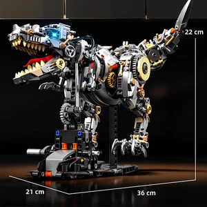 Mechanical Animal Building Blocks | T-Rex Shark Parrot Whale Xmas Gift - Picture 1 of 22