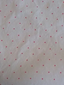 Ralph Lauren Twin Fitted Sheet White Pink Polka Dots Cotton Designer Bedding - Picture 1 of 10