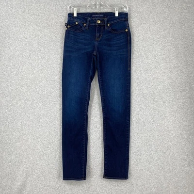 Pantalones de mezclilla para mujer Rock & Republic 4 azules Berlín ajustados tiro bajo elásticos lavado oscuro Foto 1 de 4