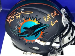 RICKY WILLIAMS MIAMI DOLPHINS PUFF, PUFF, RUN PSA SIGNED RIVALRY MINI HELMET - Picture 1 of 2