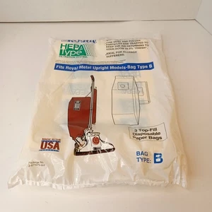 Bolsas de papel de vacío verticales genuinas Royal Hepa tipo 3871075001 estilo B paquete de 3 - Imagen 1 de 4
