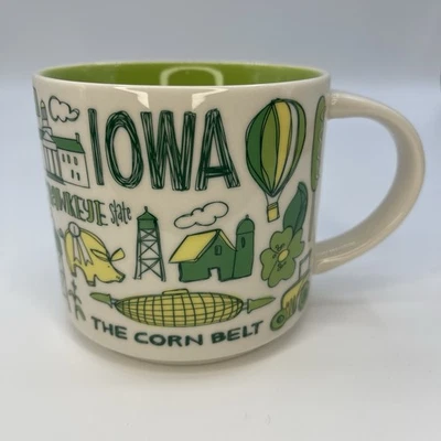 Taza Starbucks The Corn Belt Iowa Been There Series rara 2019 14 oz nueva sin caja Foto 1 de 4