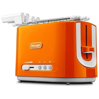 DeLonghi  CTE 2003.O 2 Slice Toaster With Bun Warming Rack - Orange - Image 1 of 3