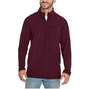 Orvis weicher Herrenpullover mit Viertelreißverschluss (staubrot weinrot, Medium) - Bild 1 von 4