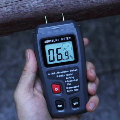 Wood Moisture Meter Hygrometer LCD Timber Damp Detector Logs Moisture Meter AAA - Image 1 of 4