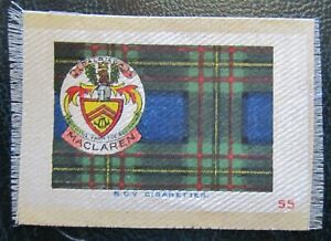 BDV Cigarette Silks Card Post Ww1 Scottish Clans Maclaren 1922