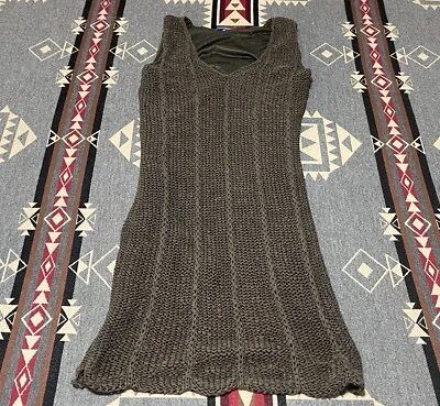 Vestido Vivienne Tam Marrón Acanalado Mezcla Algodón Mujer PM Forrado M2 Foto 1 de 4