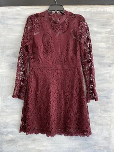 Catherine CATHERINE MALANDRINO 'Miia' Lace Fit & Flare Dress, 10 - Grape Wine - Picture 1 of 12