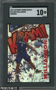 2019-20 Panini Crown Royale KABOOM! #18 Zion Williamson RC Rookie SGC GEM MINT
