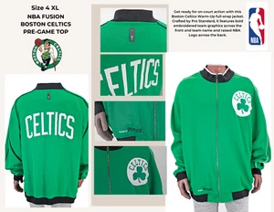 NBA FUSION BOSTON CELTICS MEN'S PRE-GAME TOP: Size 4 XL - Picture 1 of 9
