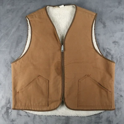 Chaleco de Colección Años 80 Llave Imperial Lona Sherpa Forrado Trabajo Granja Para Hombre Talla 48 Foto 1 de 4