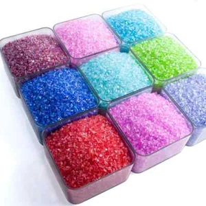 AB Iridescent Transparent Gravel Irregular Nail Art Crystal Colored Glass DIY - Picture 1 of 33