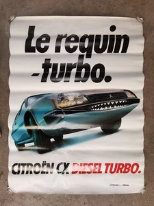 RARE - Affiche Publicitaire vintage CITROEN CX DIESEL TURBO . LE REQUIN TURBO - Imagen 1 de 1