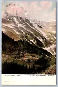 Cathedral Peak, Yoho National Park British Columbia Canada, Antique Postcard - Foto 1 di 2