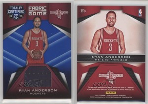 2016 Totally Certified Fabric of the Game Materials Blue /99 Ryan Anderson #29