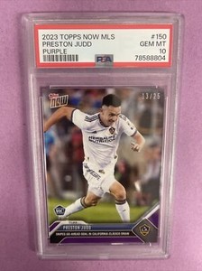 2023 Topps Now MLS Preston Judd #150 RC Rookie-PURPLE 03/25 PSA 10 GEM MT (R5)