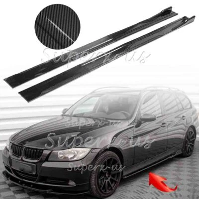 For BMW E90 E91 3-Serie 323i 325i 328i Carbon Side Skirt Splitter Extension Lip Foto 1 de 4