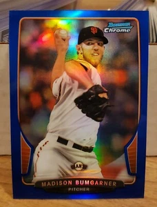 2013 Bowman Chrome Madison Bumgarner Blue Refractor #/250 Giants - Bild 1 von 2