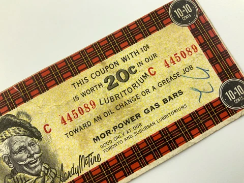 Canadian Tire Banknote Coupon 20 Cents Lubritorium Small Seal Do You Know CC305 Cover