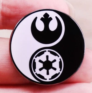 Star Wars Galactic Empire & Rebel Alliance Logo Metal Badge Pin Emblem Symbol - Picture 1 of 4