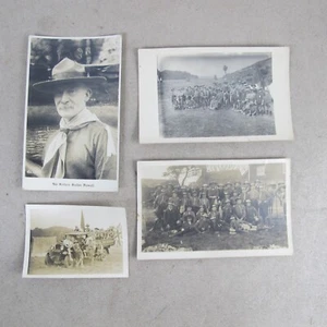 Lote vintage de 3 postales de Boy Scouts y 1 foto Baden Powell años 1920 - 1930 - Imagen 1 de 13