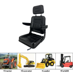 Universal Gabelstapler Traktor Sitz mit Armlehne für Bagger Planierraupenlader Bagger USA - Bild 1 von 18