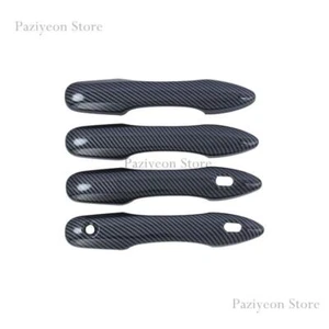 4x Carbon Fiber Side Door Handle Cover Trim Overlay For Toyota Camry 2018-2025 - Foto 1 di 4