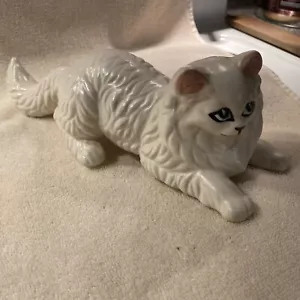 Vintage Perser weiße Kletterkatze 10 Zoll gemarkt Japan - Bild 1 von 14