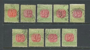 Australia 1909 Postage Dues 1/2d to 5/ used - Picture 1 of 1