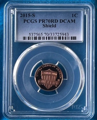 2015-S PCGS 70 RD DCAM Proof Lincoln Shield Cent Cover