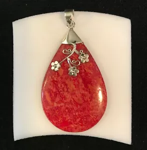 New Bali Legacy Collection Sponge Coral 925 Sterling Silver Pendant - Picture 1 of 4