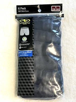 Paquete de 6 calzoncillos boxer Athletic Works para hombre S 28-30 rendimiento elástico control de olores Foto 1 de 4