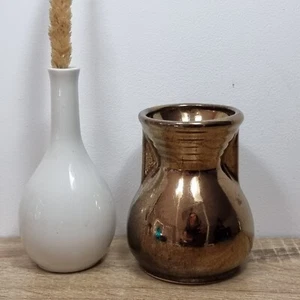 Kerryl Remued Lustre Pottery Vase – Bronze Glaze – Australian Studio 1960s - Picture 1 of 8