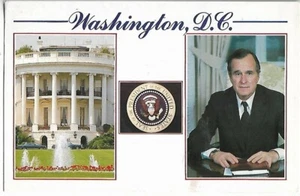 VTG Postcard - Greetings from Washington, D.C. - President Bush - Picture 1 of 2