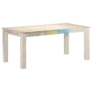 Solid Mango Wood Dining Table Industrial Rustic Timber Kitchen Desk Rectangle - Picture 1 of 11