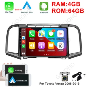 64GB Android 13 Car Radio Stereo Carplay GPS Navi For Toyota Venza 2008-2016 - Picture 1 of 21
