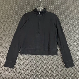 Maglione Travis Mathew nero 1/4 zip pullover golf ritagliato atletico donna XS - Foto 1 di 7