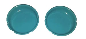 2 LIGHT BLUE 5 1/8" DIAMETER PIER 1 IMPORTS CERAMIC ASH TRAYS - Picture 1 of 4
