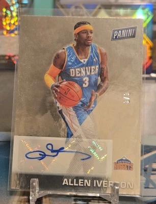 2022 Panini Father's Day Allen Iverson Auto #3/3 - Double Jersey Number!!! - Image 1 of 3
