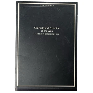 1997 Pentagram Papers Book #26 On Pride and Prejudice in Arts Sir Ernst Combrich - Imagen 1 de 6