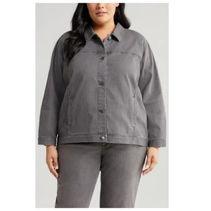 Eileen Fisher Jeansjacke Stretch Bio-Baumwolle Übergröße 2X - Bild 1 von 16