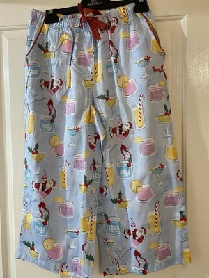 Peter Alexander Ladies 3/4 Pants Tipsy Santa Small - image 1 of 4