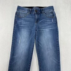 Pantalones de mezclilla Democracy para mujer 4 azules Absolution rectos elásticos lavado medio 29x30 - Imagen 1 de 12